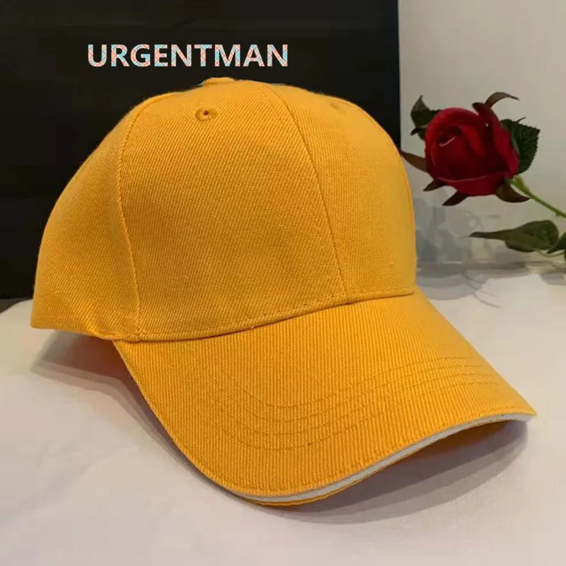 Czapka z daszkiem akrylowa unisex dad hat regulowana Żółty