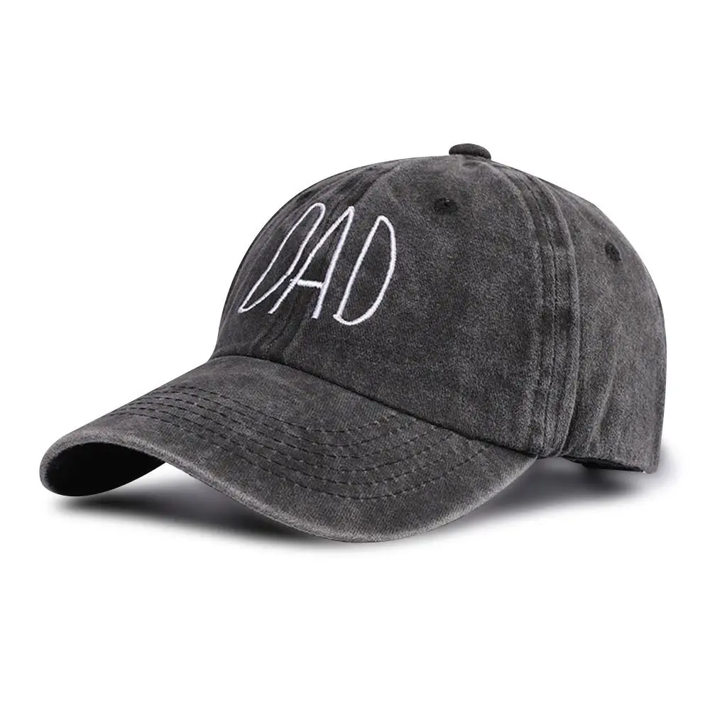 Czapka z daszkiem z haftem DAD i MOM, bawełniana Dad