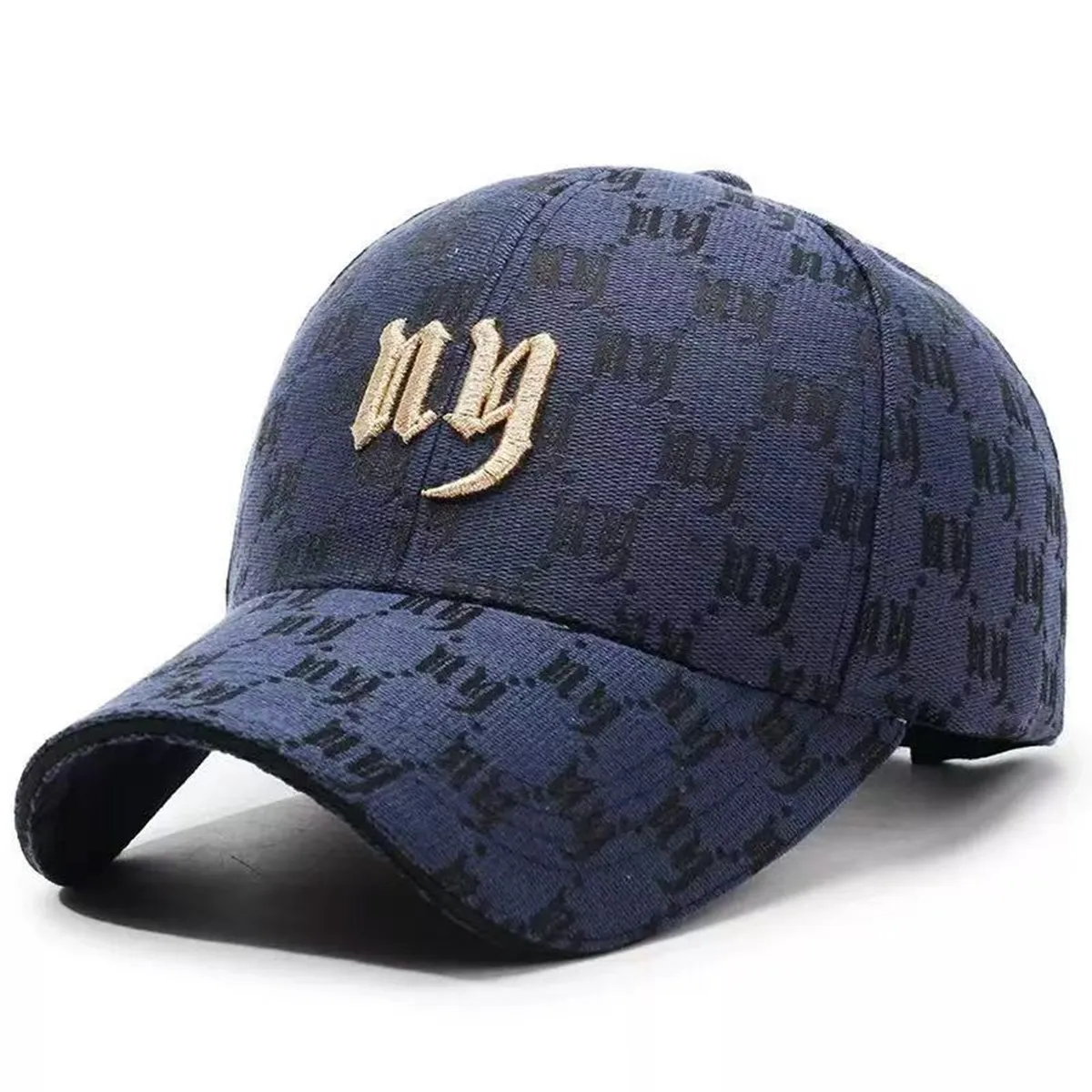 Czapka z daszkiem z haftem NY unisex regulowana Marynarka wojenna