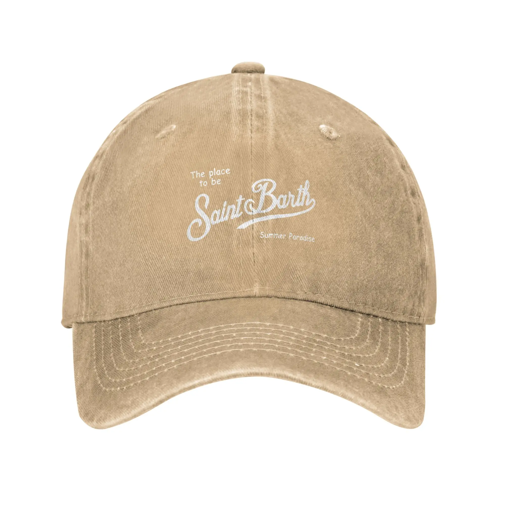 Czapka z daszkiem jeansowa vintage w stylu retro - unisex Sand color 2