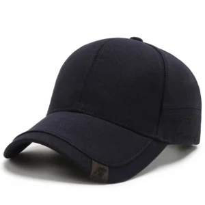 Czapka z daszkiem męska bawełniana trucker NORTHWOOD, regulowana Granatowy
