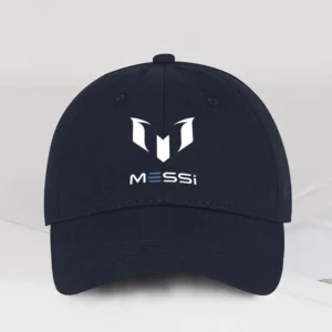 Czapka z daszkiem z nadrukiem MESSI - unisex, regulowana Granatowy