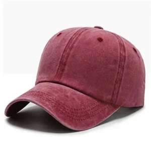 Czapka z daszkiem snapback bawełniana unisex Bordowy