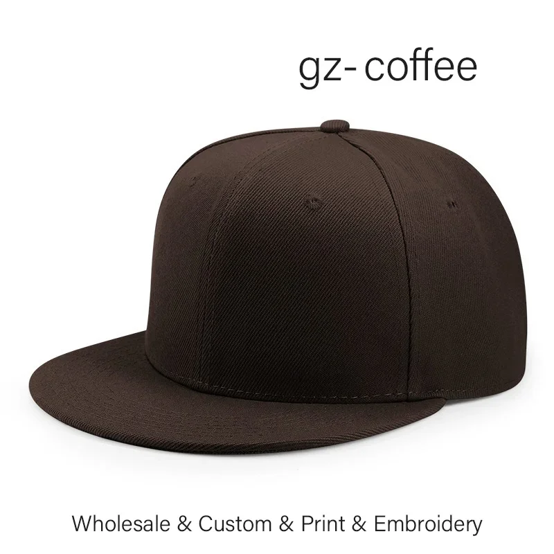Czapka z daszkiem snapback w stylu hip-hop Kawowy