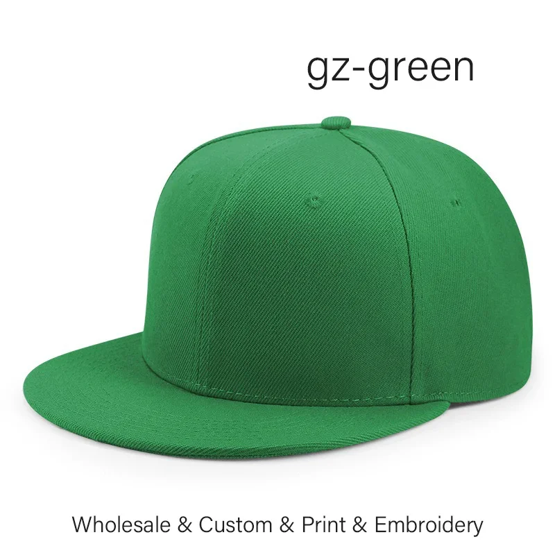 Czapka z daszkiem snapback w stylu hip-hop Zielony