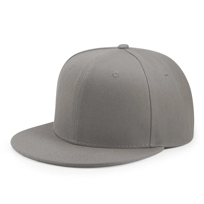 Czapka z daszkiem snapback z regulacją obwodu 55-64 cm Jasnoszary