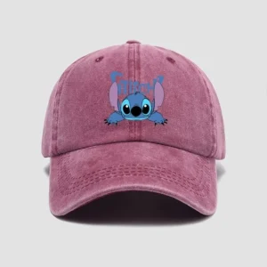 Czapka z daszkiem Stitch dla dzieci i dorosłych Bordowy