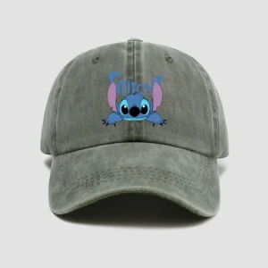 Czapka z daszkiem Stitch dla dzieci i dorosłych Khaki