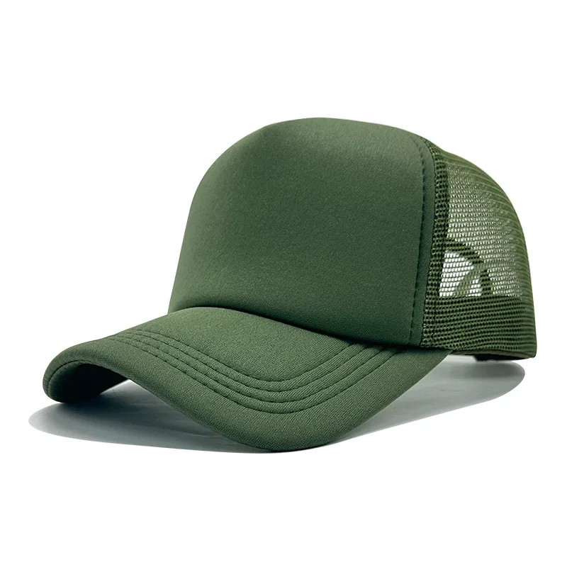 Czapka z daszkiem typu trucker z siatką Olivowy