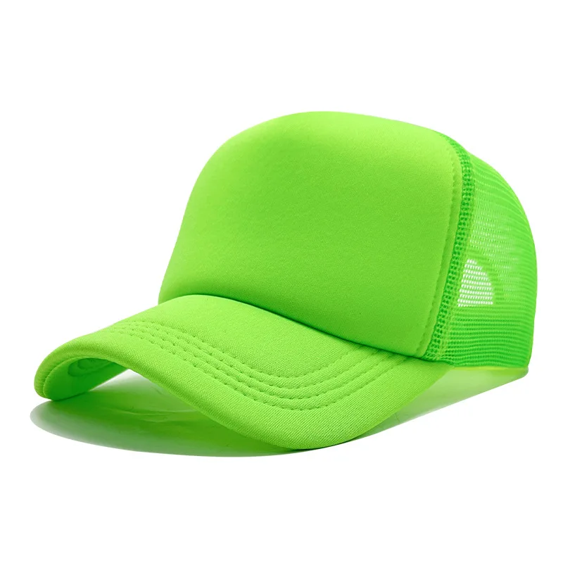Czapka z daszkiem typu trucker z siatką Zielony fluorescencyjny