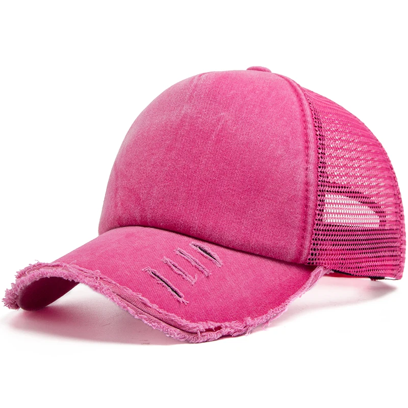 Czapka z daszkiem trucker z siatką, unisex Amarantowy