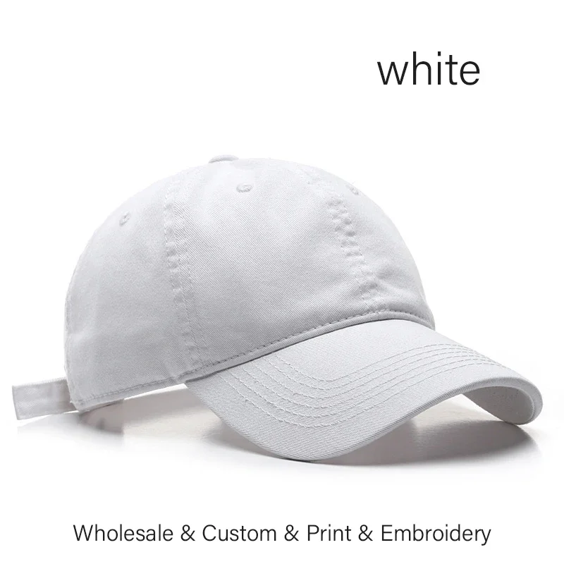 Czapka z daszkiem unisex - bawełniana, klasyczna baseballówka Biały