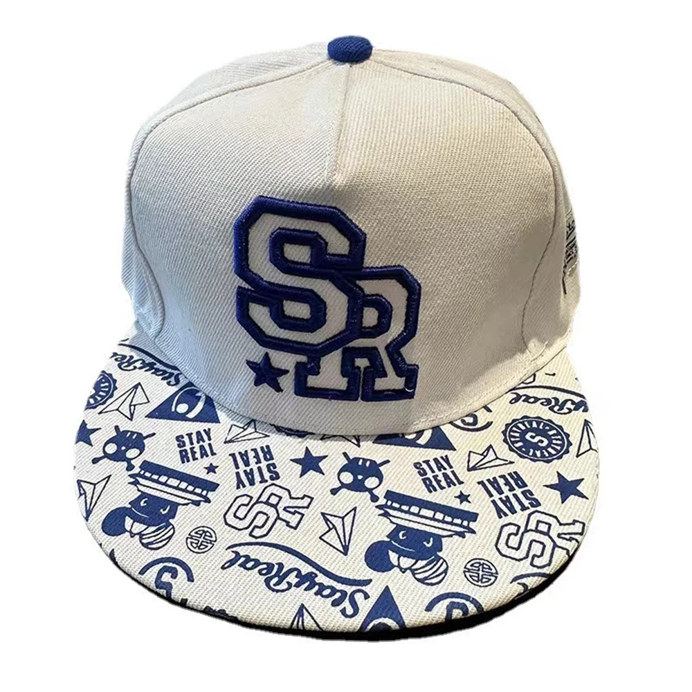 Czapka z daszkiem z płaskim rondem, haftowana, regulowana snapback Mz108 59