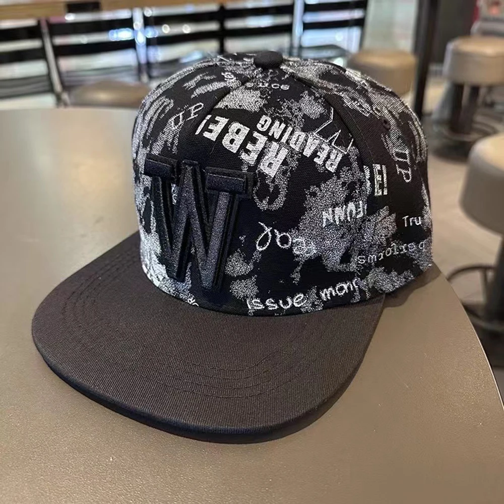 Czapka z daszkiem z płaskim rondem, haftowana, regulowana snapback Mz108 67