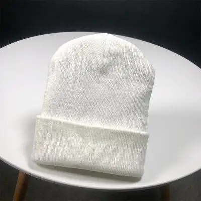Czapka zimowa damska z dzianiny COKK, miękka ciepła czapka beanie Biały