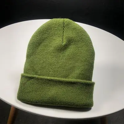 Czapka zimowa damska z dzianiny COKK, miękka ciepła czapka beanie Khaki
