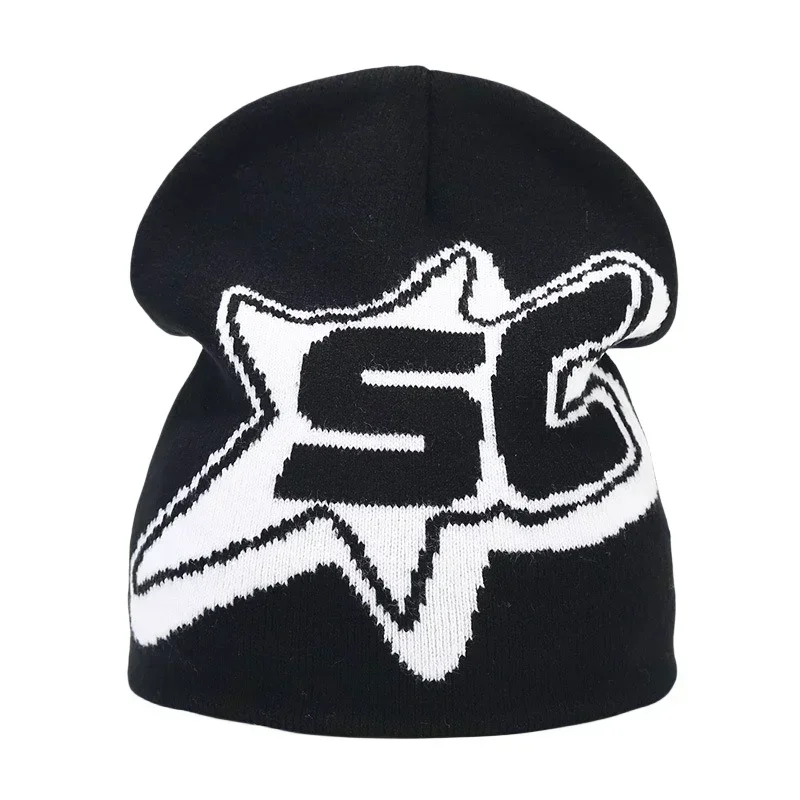 Czapka zimowa dzianinowa Y2K unisex, ciepła czapka beanie 30