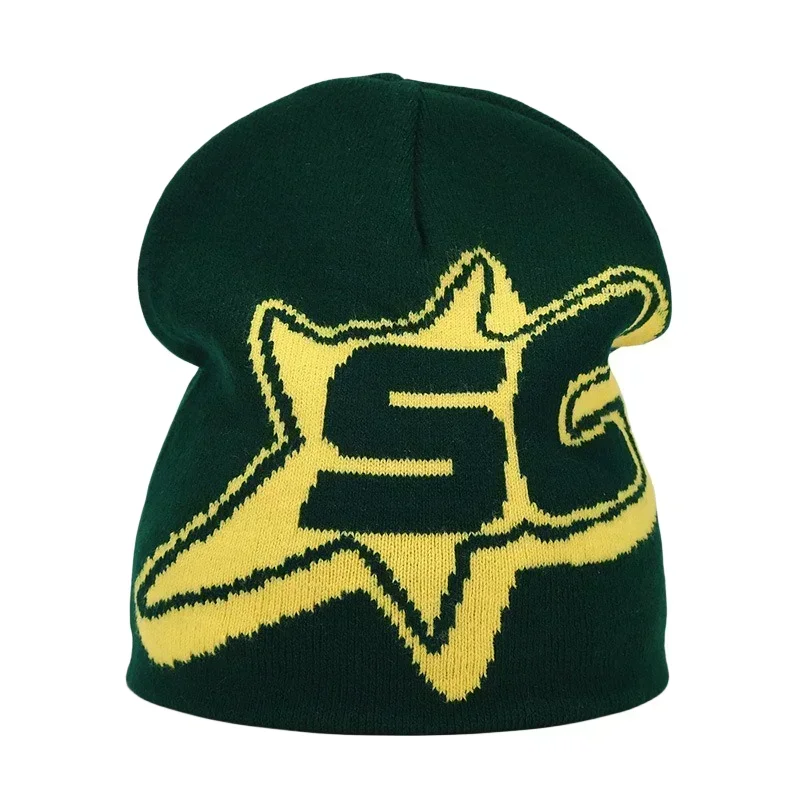 Czapka zimowa dzianinowa Y2K unisex, ciepła czapka beanie 32
