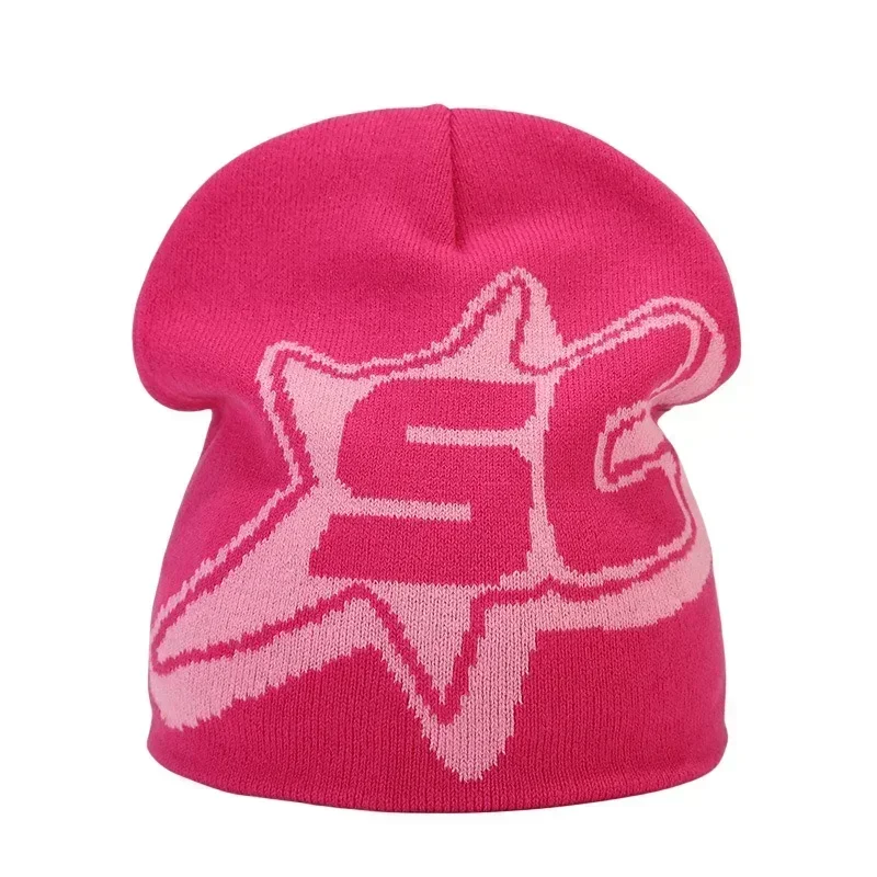 Czapka zimowa dzianinowa Y2K unisex, ciepła czapka beanie 34