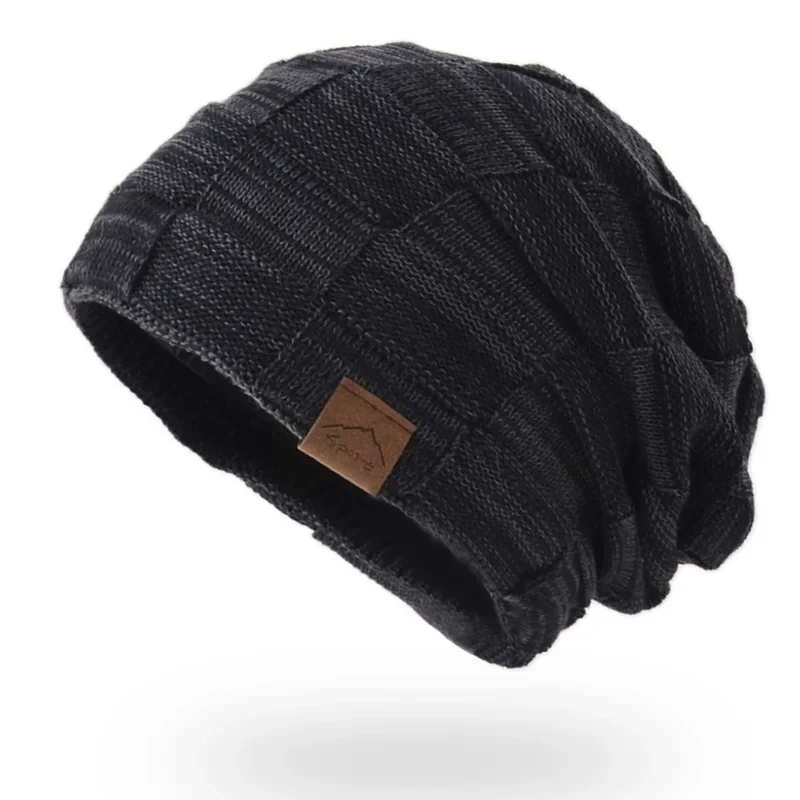 Czapka zimowa z pomponem i polarową podszewką – ciepła czapka beanie Style1 lack
