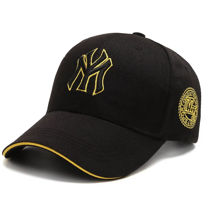 Czarna czapka z daszkiem Brooklyn z haftem Czarny