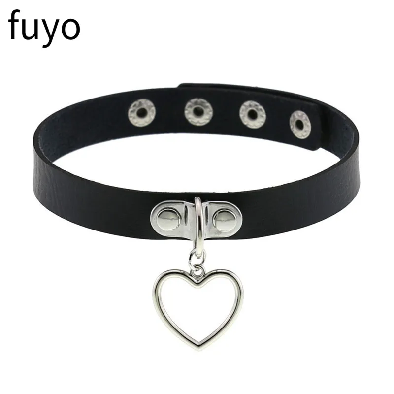 Czarny choker gothic punk skórzany z krzyżem rockowy Antyczna miedź platerowana