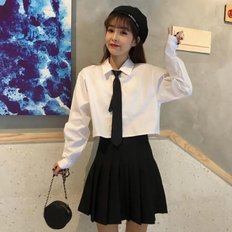 Damska koszula oversize z krótkim rękawem Long sleeve with tie