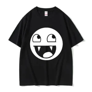 Damska koszulka z nadrukiem Domo Kun w stylu Harajuku H11046 1 czarny