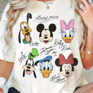 Damska koszulka plus size z nadrukiem Disney 1