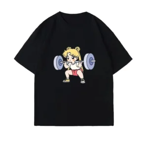 Damska bawełniana koszulka Sailor Moon z krótkim rękawem 2