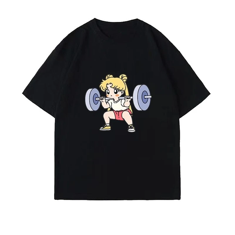 Damska bawełniana koszulka Sailor Moon z krótkim rękawem 2