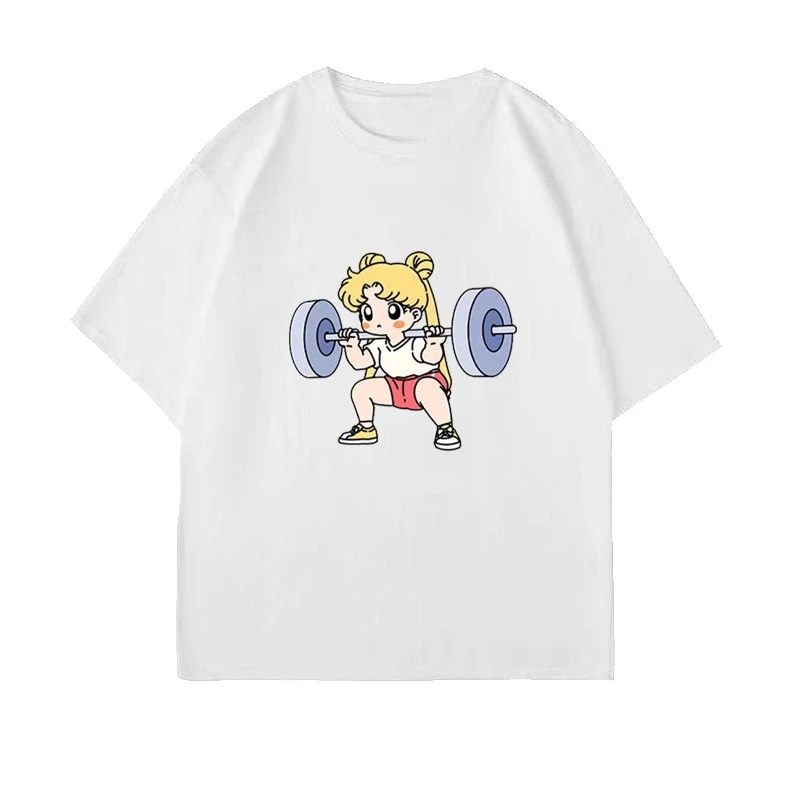 Damska bawełniana koszulka Sailor Moon z krótkim rękawem 3