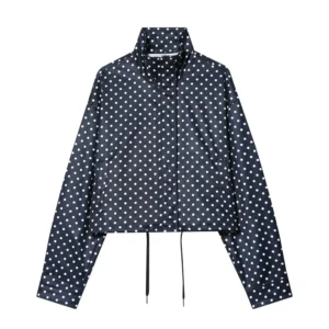 Damska kurtka bomberka w grochy, krótka, w stylu oversize Jacket 2