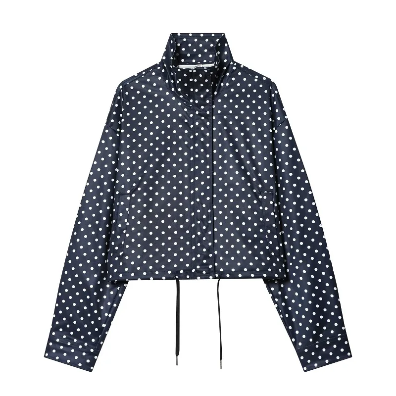 Damska kurtka bomberka w grochy, krótka, w stylu oversize Jacket 2