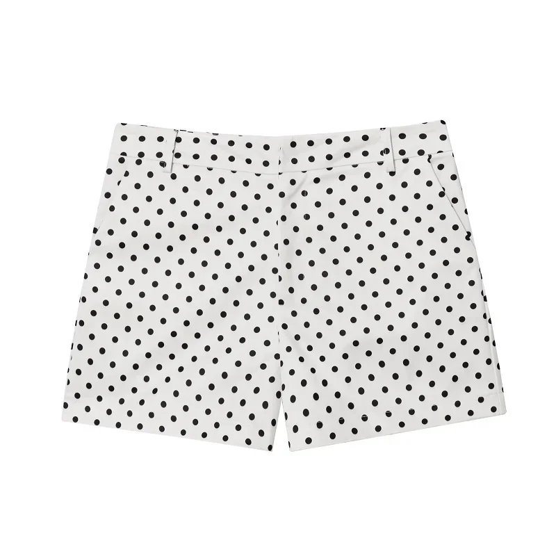 Damska kurtka bomberka w grochy, krótka, w stylu oversize Shorts