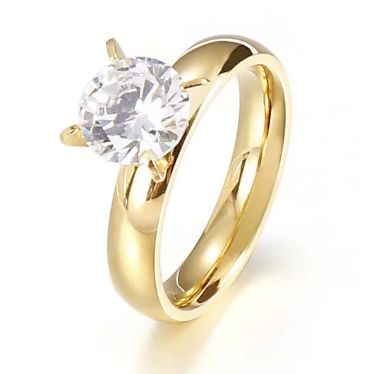 Damska obrączka z cyrkoniami 4 mm, minimalistyczna 4mm with zircon g