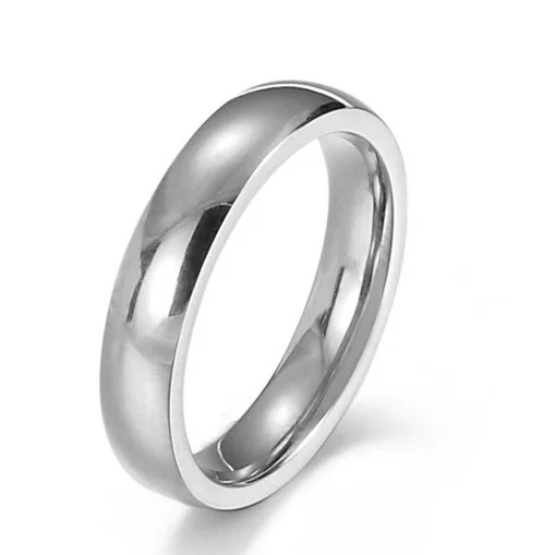 Damska obrączka z cyrkoniami 4 mm, minimalistyczna 4mm without zircon s