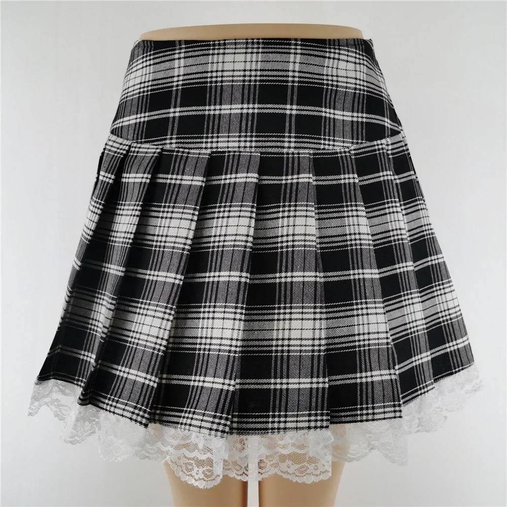 Damska spódniczka mini z wysokim stanem w stylu gothic 9541hb