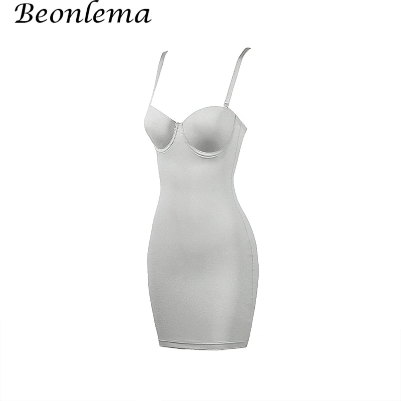 Damska sukienka mini bodycon na ramiączkach - dopasowana, na lato Szary