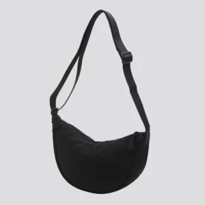 Damska torba na ramię z nylonu – pojemna torebka crossbody Czarny