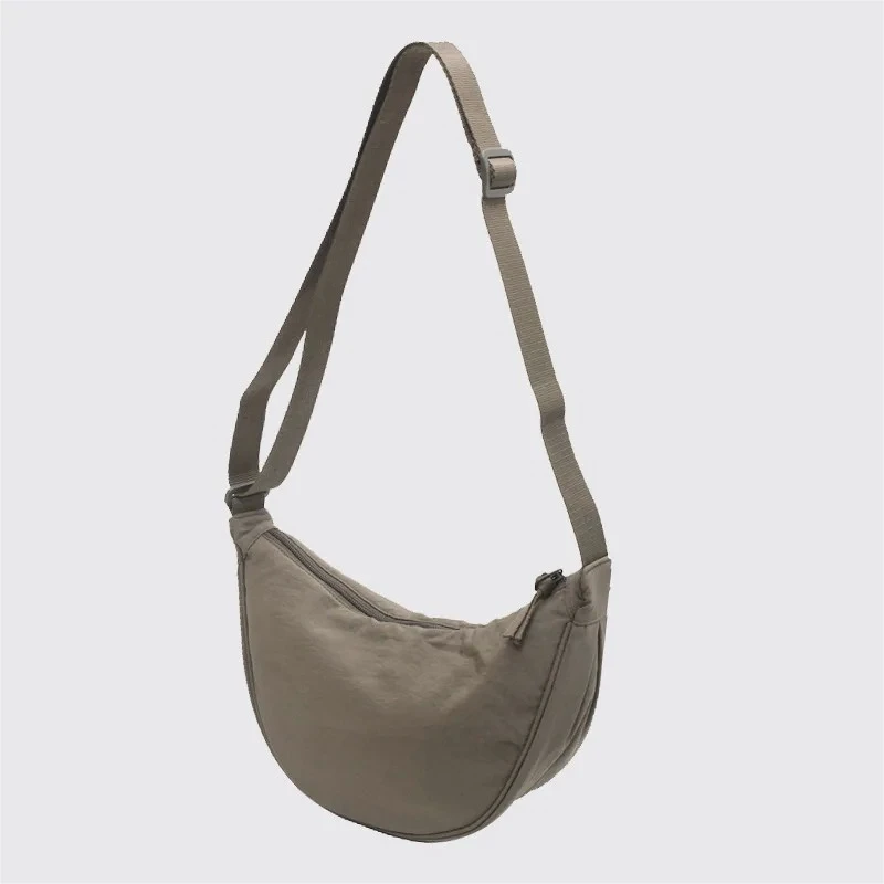Damska torba na ramię z nylonu – pojemna torebka crossbody Classic olivegreen