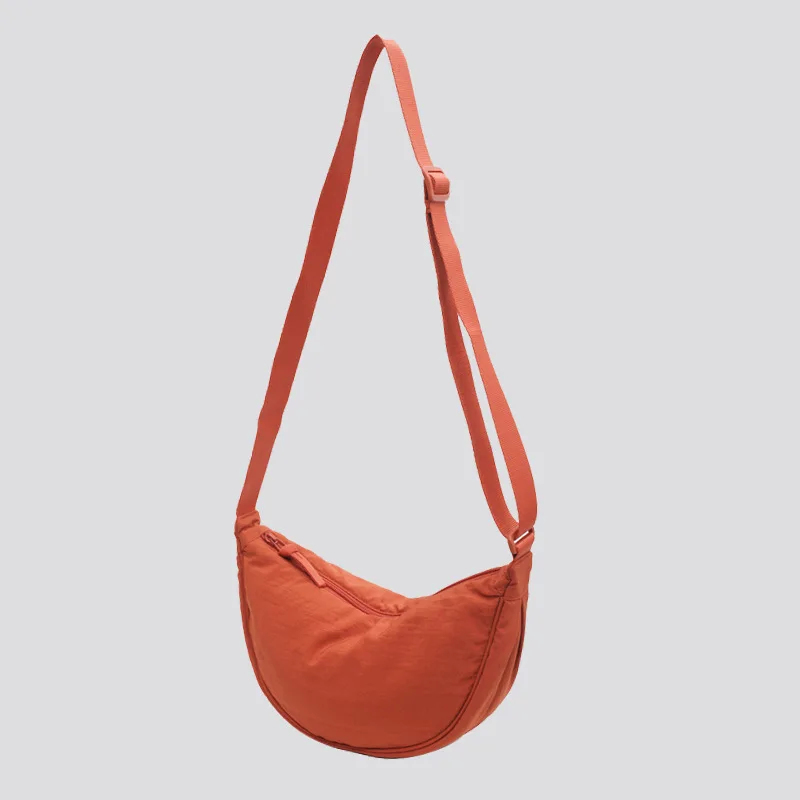Damska torba na ramię z nylonu – pojemna torebka crossbody Pomarańczowy