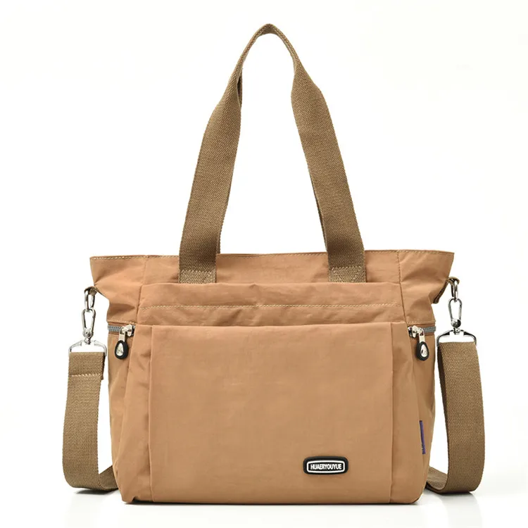 Damska torba na ramię nylonowa shopper o dużej pojemności Khaki
