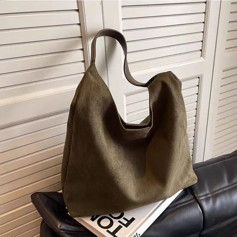 Damska torba shopper retro o dużej pojemności Zielony