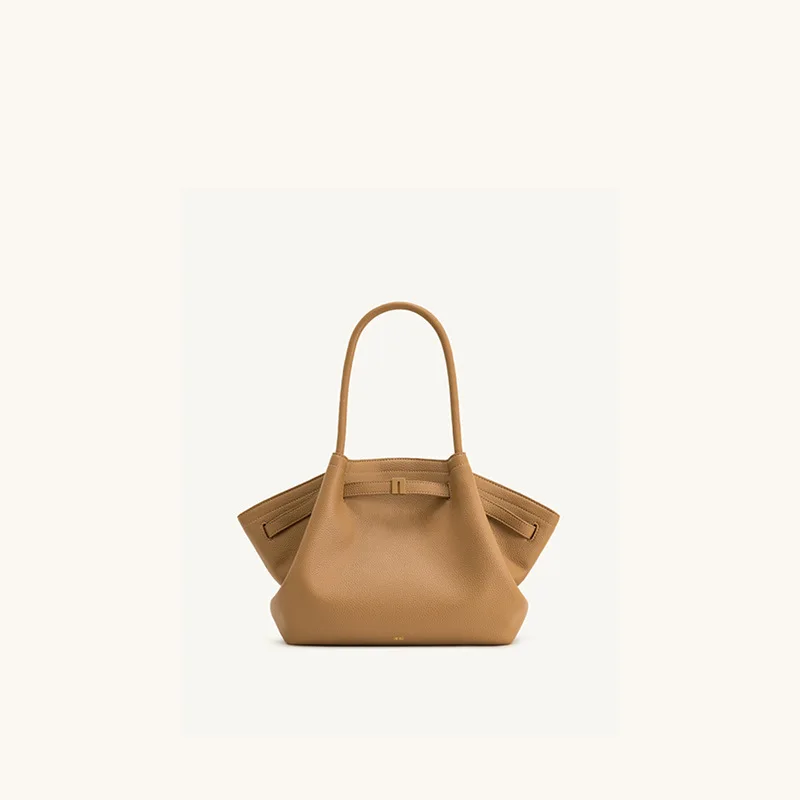 Damska torebka shopper dumpling na ramię Latte duży