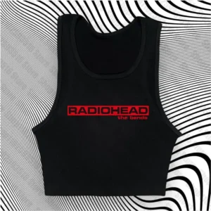 Damski crop top z nadrukiem w stylu Y2K grunge Black1