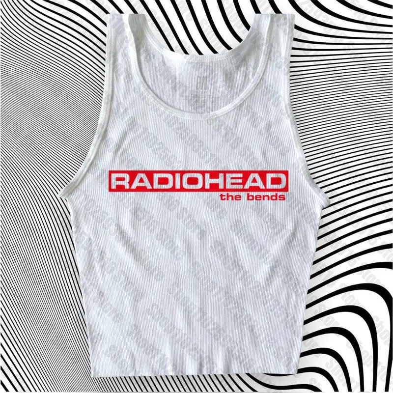 Damski crop top z nadrukiem w stylu Y2K grunge Biały