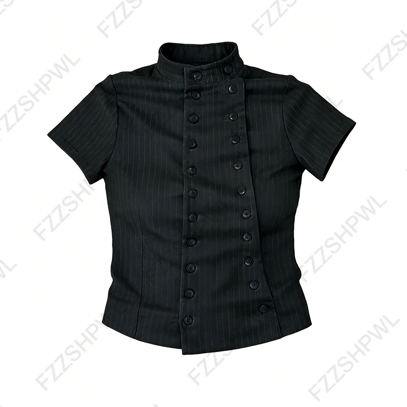 Damski crop top z koronką i kokardą, styl Y2K Black4