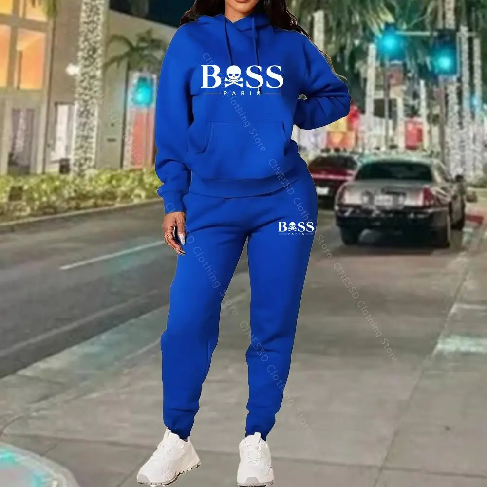 Damski dres dwuczęściowy: bluza i spodnie dresowe Niebieski