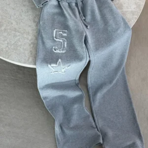 Damski dres gotycki z haftem Y2K bluza i spodnie Pants1